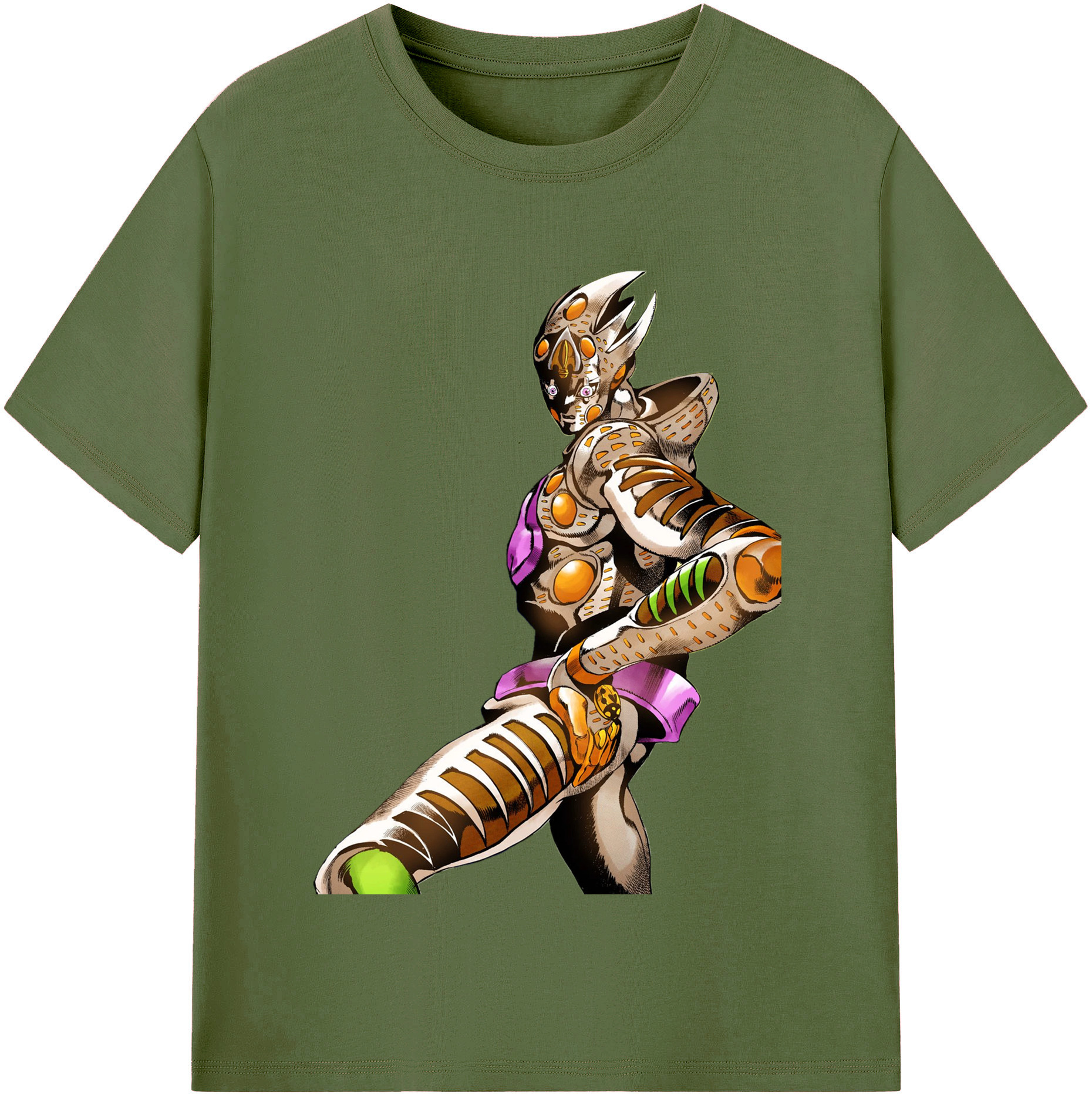 （画像用） ジョジョの奇妙な冒険 ジョルノ?ジョバァーナ JoJo's Bizarre Adventure Giorno Giovanna 綿100％半袖Tシャツ（フロントプリント）